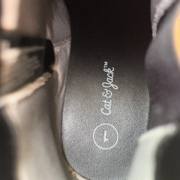 Cat & Jack Black Ankle Boots 1 - Picture 5 of 8